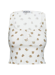 Sleepytea Pointelle Sleep Tank Top Multi