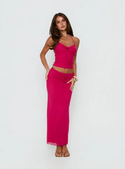 Jailon Twist Detail Halter Top Guava