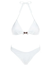 Lucky Bay Anglaise Triangle Bikini Top White