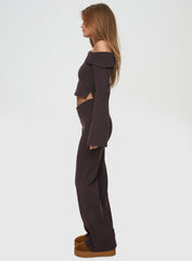 Sina Off The Shoulder Top Chocolate