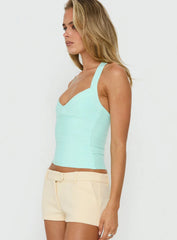 Sefina Bandage Halter Neck Top Aqua