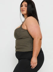 Nylen Tailored Suiting Top Brown Pinstripe Curve