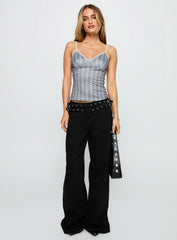 Clear Vision Top Grey Stripe
