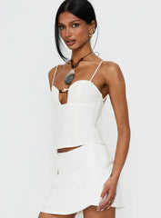Karessa Beaded Top White