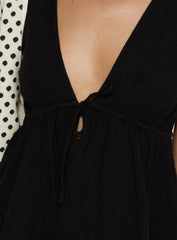 Dianna Babydoll Cami Top Black