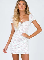 Natalina Mini Dress White / Red
