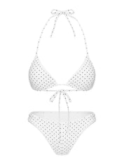 Jenner Triangle Bikini Top White / Black