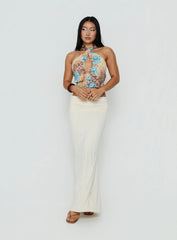 Kamella Keyhole Halter Top Multi