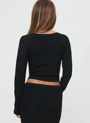 Memi Long Sleeve Top Black