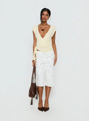 Clock Ticking Cinched Top Cream